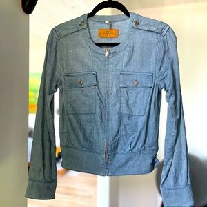 Linen jean jacket